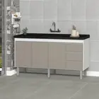 Gabinete de Cozinha Florença 1,44m Branco/Ouro Primatto