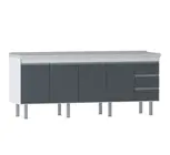 Gabinete de Cozinha Florença 1,94m Branco/Cinza Primatto