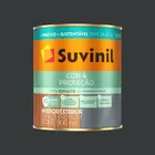 Tinta Esmalte Base Água Cor e Proteção Fosco Preto 0,9L Suvinil