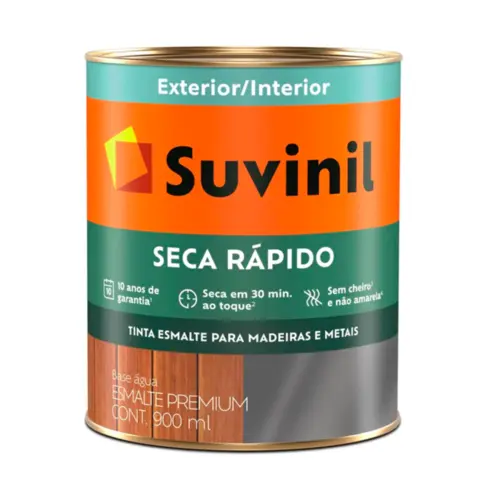 ESMALTE SECA RAPIDO BRILHANTE 0,9L BRANCO SUVINIL