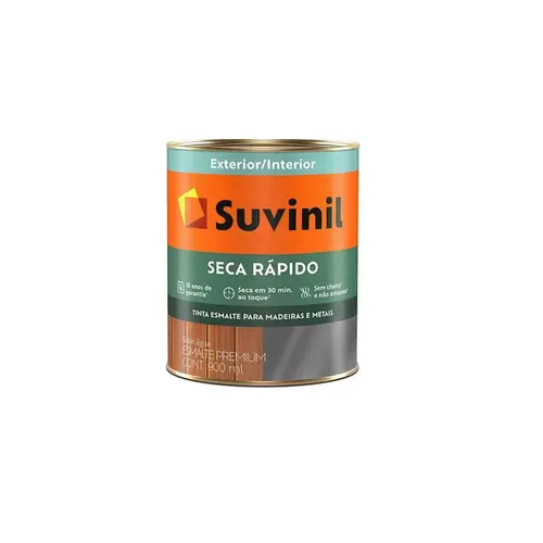 ESMALTE SECA RAPIDO ACETINADO 0,9L BRANCO SUVINIL