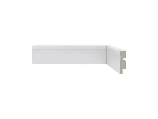 Rodapé de poliestireno 455 branco barra com 50mm x 240cm  Santa Luzia