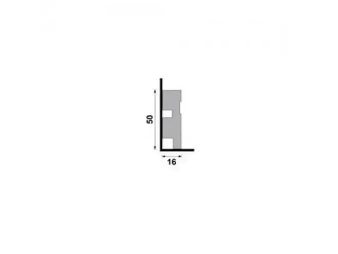 Rodapé de poliestireno 455 branco barra com 50mm x 240cm  Santa Luzia