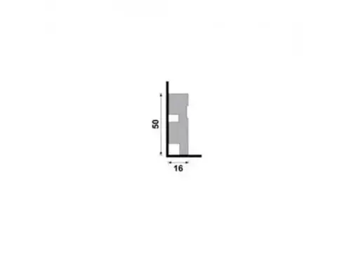 Rodapé de poliestireno 455 branco barra com 50mm x 240cm  Santa Luzia