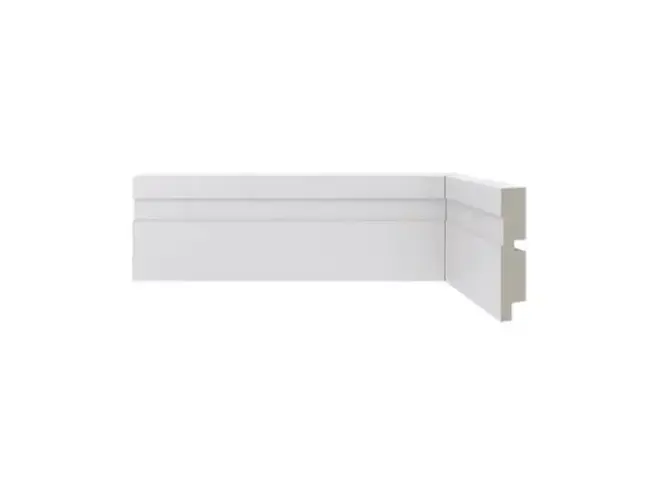 Rodapé de Poliestireno 456 branco barra com 70mm x 240cm Santa Luzia