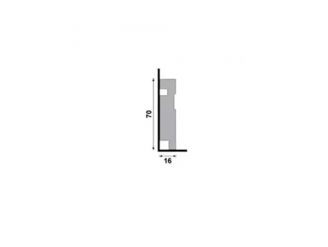 Rodapé de Poliestireno 456 branco barra com 70mm x 240cm Santa Luzia