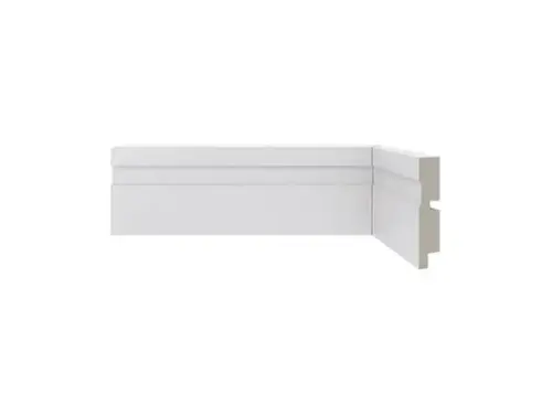 Rodapé de Poliestireno 456 branco barra com 70mm x 240cm Santa Luzia
