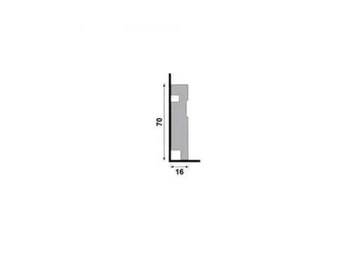 Rodapé de Poliestireno 456 branco barra com 70mm x 240cm Santa Luzia