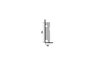 Rodapé de Poliestireno 456 branco barra com 70mm x 240cm Santa Luzia