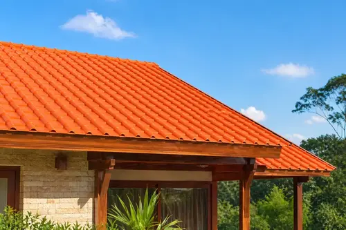 TELHA DE PVC PLAN COLONIAL TERRACOTA 2,42X0,88 6ONDAS  AFORT
