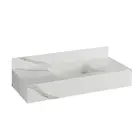 Bancada Porcelanato Lisboa Branca 100cm Cuba Esculpida - Darabas