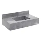 Bancada Porcelanato Lisboa Grafite 80cm Cuba Esculpida - Darabas