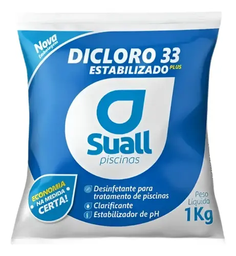 Cloro Granulado Dicloro 33% Plus 1Kg Suall