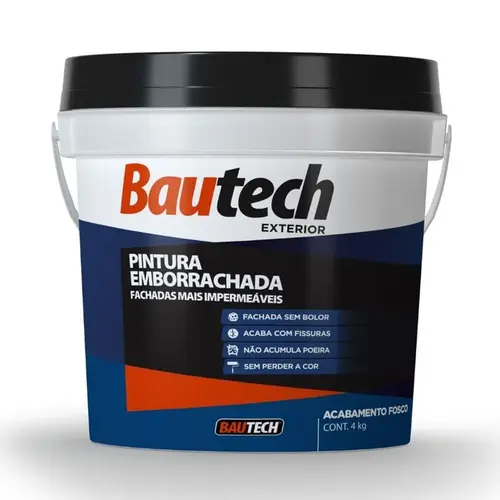 TINTA EMBORRACHADA 4KG BRANCO BAUTECH