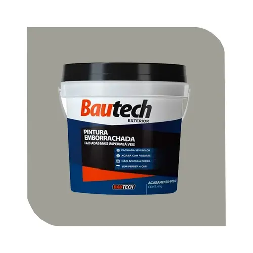 Tinta Emborrachada Platina 04kg Bautech