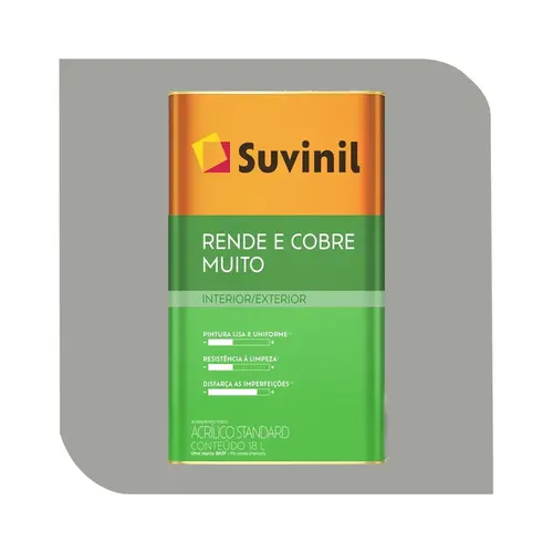 Tinta Acrílica Suvinil Fosco Rende e Cobre Muito Elefante 18L