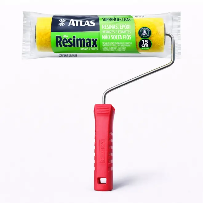 ROLO PARA PINTURA RESIMAX LÃ SINTETICA 15CM ATLAS