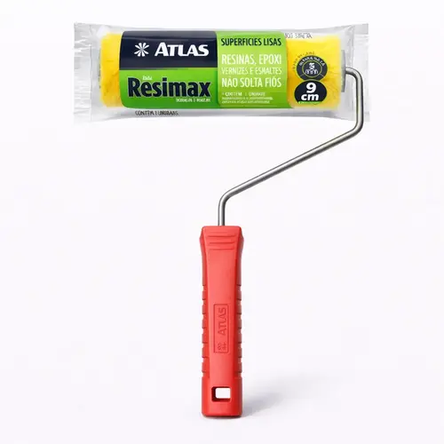 ROLO PARA PINTURA RESIMAX LÃ SINTETICA 9CM ATLAS