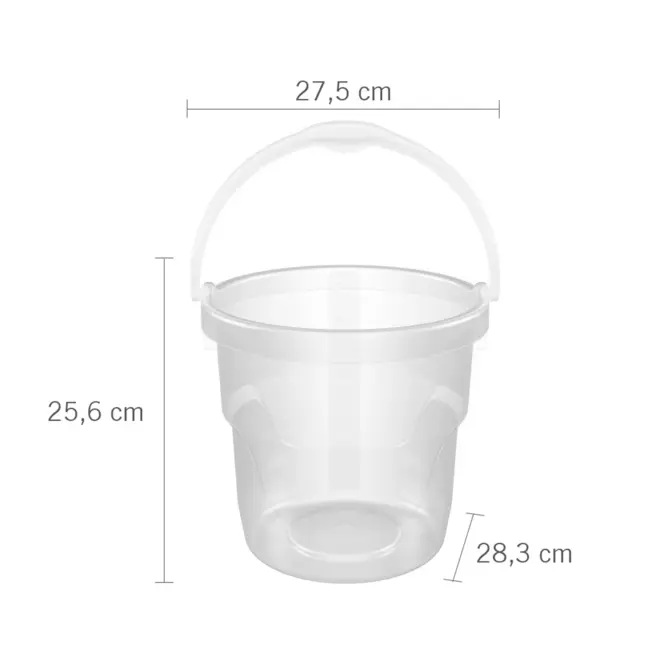 BALDE PLASTICO 8L TRANSPARENTE ASTRA