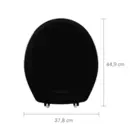 Assento Sanitário Oval Talento Preto TTO/PP Astra