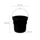 BALDE PLASTICO 8L PRETO ASTRA