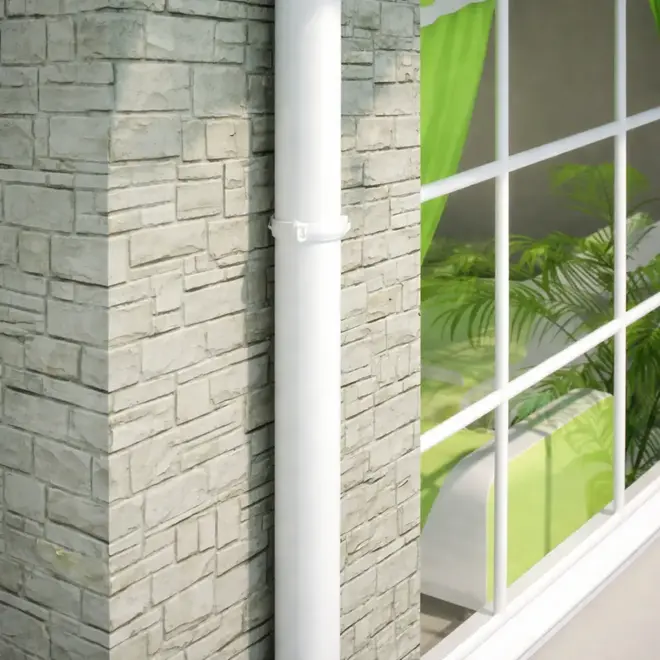 CONDUTOR DE PVC CALHA CLASSIC BRANCO 75 MM BARRA 3MT ODEM
