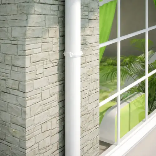 CONDUTOR DE PVC CALHA CLASSIC BRANCO 75 MM BARRA 3MT ODEM