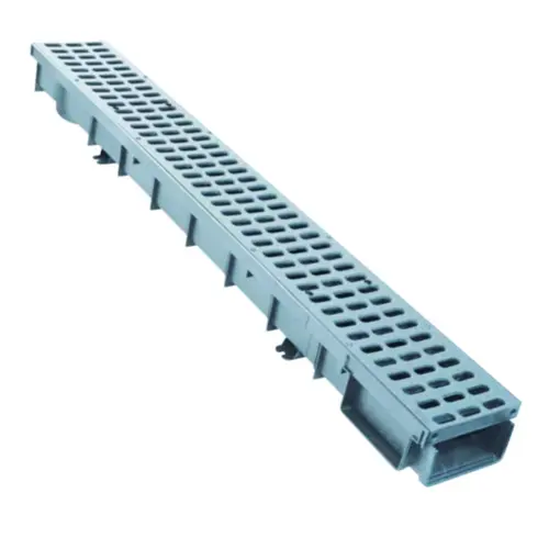 CALHA PISO PRATIKO COM GRELHA PP 100X13X7CM CINZA ODEM