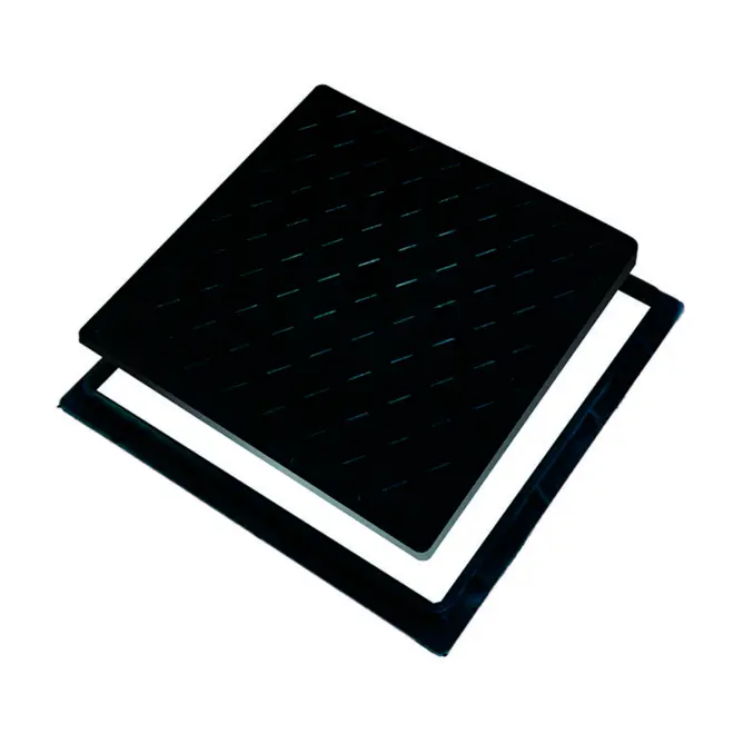 TAMPAO PARA RALO COM ARO 20X20 SIMPLES PRETO  ODEM