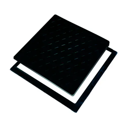 TAMPAO PARA RALO COM ARO 20X20 SIMPLES PRETO  ODEM
