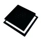 TAMPAO PARA RALO COM ARO 20X20 SIMPLES PRETO  ODEM
