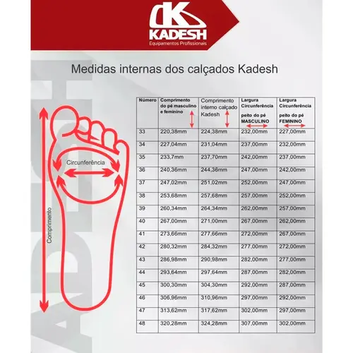 Botina Elástico Couro Preto com Bico PVC Numero 42 - FX35201PP Kadesh