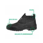 Botina Elástico Couro Preto Bico PVC Tamanho 44 - FX35201PP Kadesh