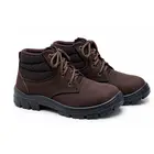 Botina Couro Nobuck Bico PVC Marrom Tamanho 41 Kadesh