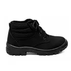 Botina Couro Nobuck Bico PVC Preta Tamanho 43 Kadesh