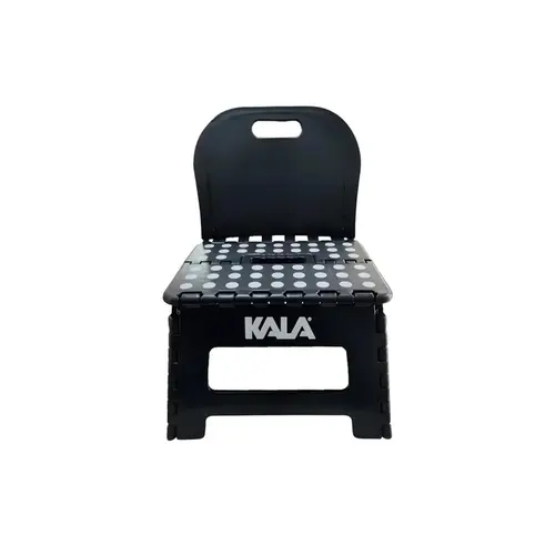 Banqueta com Encosto Dobrável 22cm Preta Kala