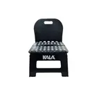 Banqueta com Encosto Dobrável 22cm Preta Kala