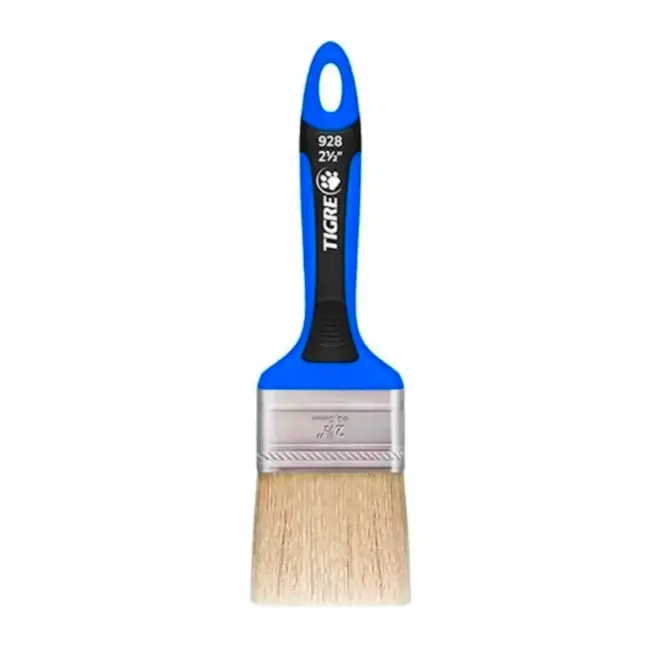 PINCEL TRINCHA PREMIUM 928 2.1/2" SINTETICO BRANCO TIGRE