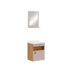 Kit Gabinete Banheiro Unique Freijó/Nude 42cm Corso