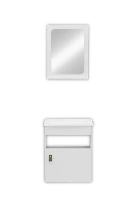 Kit Gabinete Banheiro Unique Branco 42cm Corso