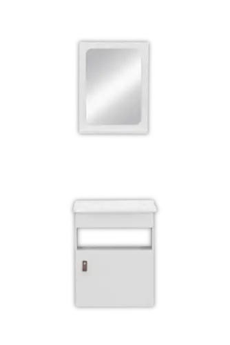Kit Gabinete Banheiro Unique Branco 42cm Corso