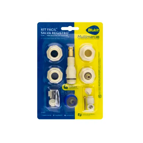 Kit Reparo Fácil Salva Registro Multimarcas 9 em 1 Blukit