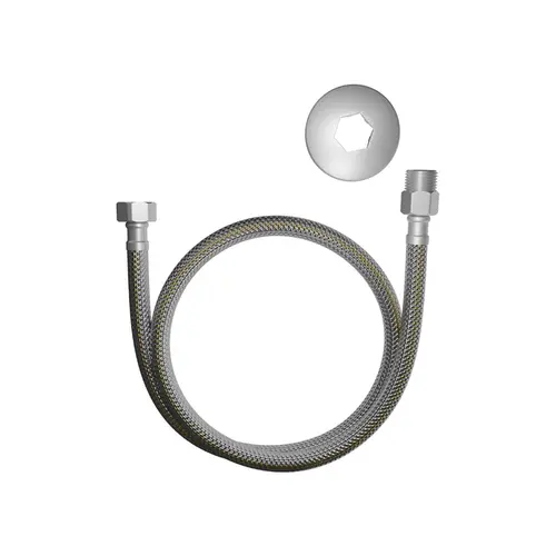 Mangueira Inox para Gás Engate Flexível 1/2" 1,20m Blukit