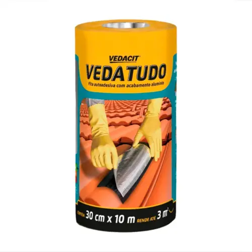 FITA VEDATUDO ASFALTICA ALUMINIO 30CMX10M VEDACIT