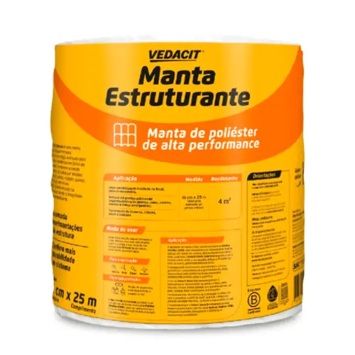 MANTA ESTRUTURANTE 16CM X 25M - 148099 - VEDACIT