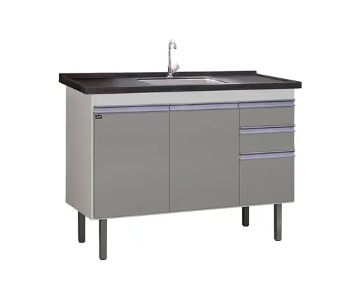 GABINETE DE COZINHA ESMERALDA 1,14 BRANCO/COBALTO LOCATT