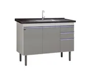 GABINETE DE COZINHA ESMERALDA 1,14 BRANCO/COBALTO LOCATT