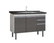 GABINETE DE COZINHA ESMERALDA 1,14 BRANCO/OPERA LOCATT