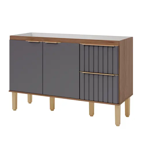 Gabinete de Cozinha Agata 1,44m Freijo/Titanium MGM