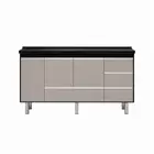 GABINETE DE COZINHA FERRARA 1,74 PRETO/OURO PRIMATTO
